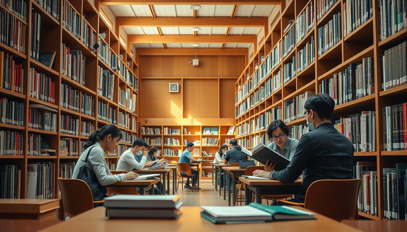 Students working in research laboratory